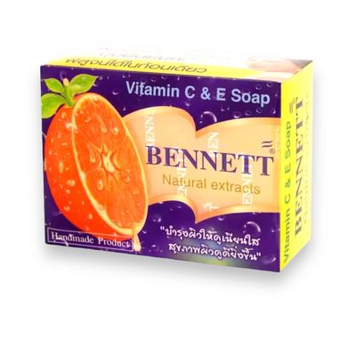 BENNETT NATURAL EXTRACTSl VITAMIN C&E SOAP BAR WITH ORANGE EXTRACT 130g BENNETT NATURAL EXTRACTSl VITAMIN C&E SOAP BAR WITH ORANGE EXTRACT 130g
