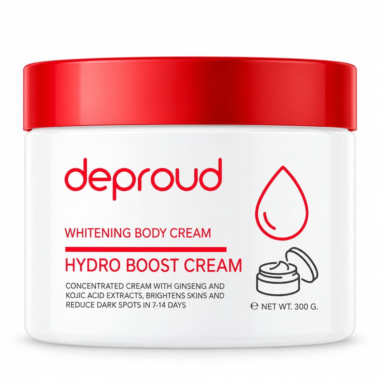 Deproud Body Cream 300g Brightening Skin Hydro Boost Deproud Body Cream 300g Brightening Skin Hydro Boost