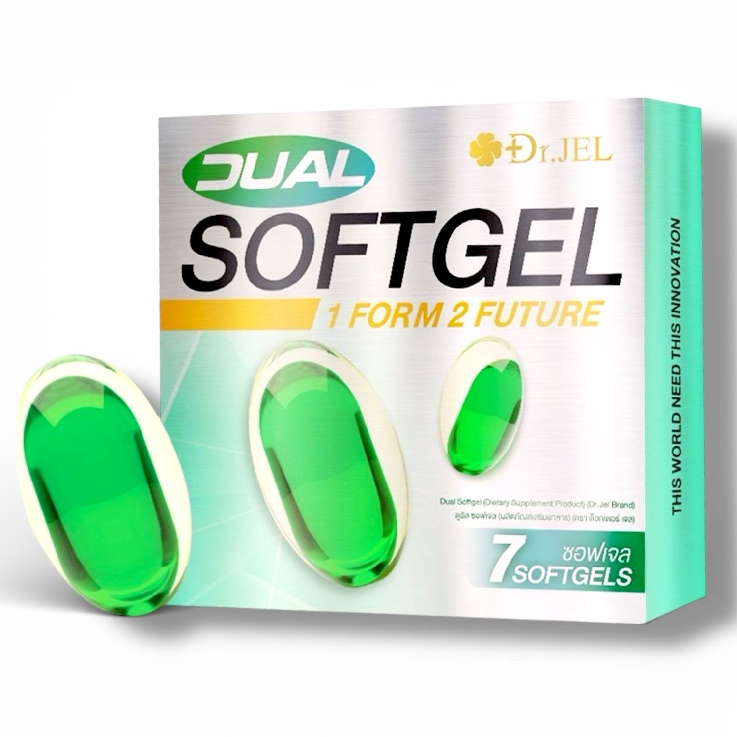 Dr.Jel (Dr Jel) Dual Softgel 1 Form · 2 Actions · 7 Softgels Fast Relief for Acid Reflux & Digestive Balance