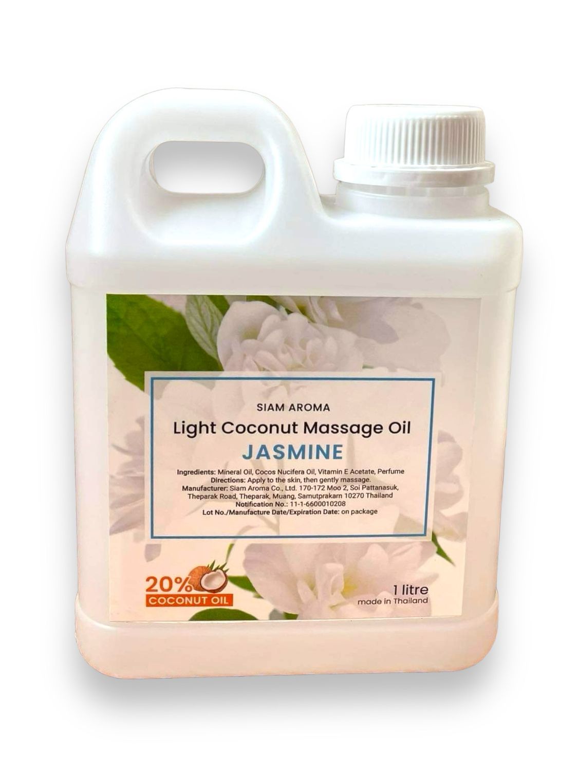 Light Coconut Massage Oil Jasmine 1 Liter