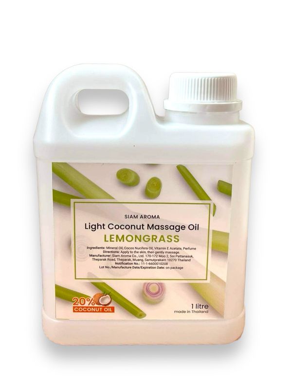Light Coconut Massage Oil Lemongrass 1 Liter