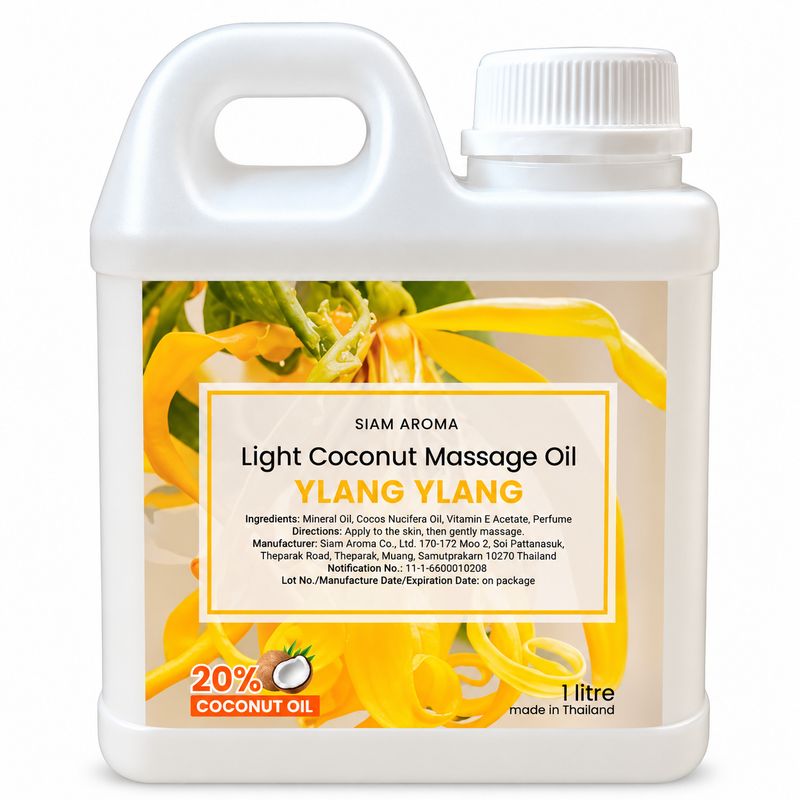 Light Coconut Massage Oil Ylang Ylang 1 Liter Light Coconut Massage Oil Ylang Ylang 1 Liter