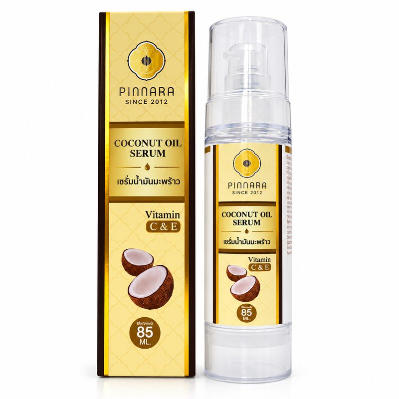 Pinnara Coconut Oil Serum Vitamin C&E 85 ml For Face, Body and Hair