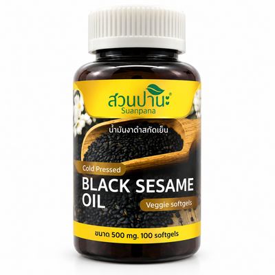 Suanpana Black Sesame oil softgels 500ml 100 capsules