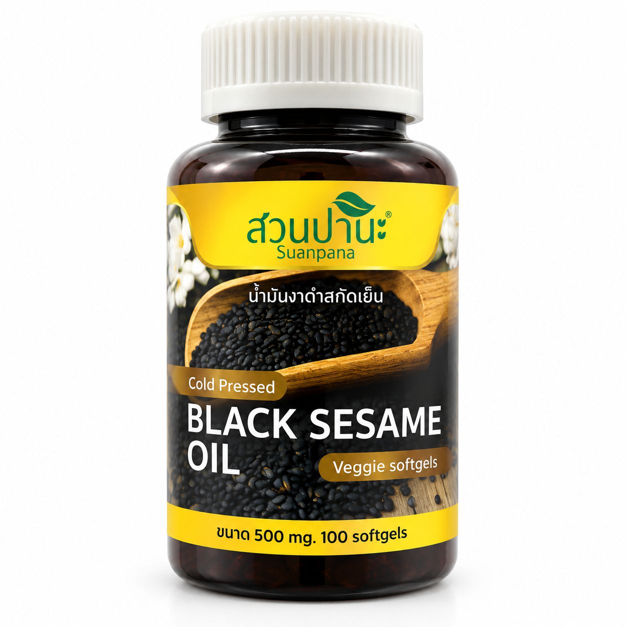 Suanpana Black Sesame oil softgels 500ml 100 capsules