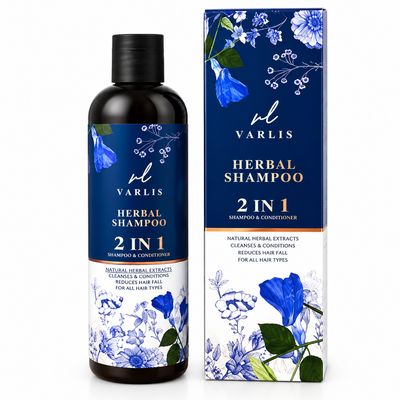 Varlis Organic Herbal 2 in 1 Shampoo and Conditioner Herbal Formula 400ml