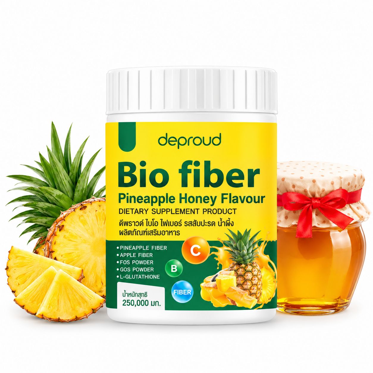Deproud Bio Fiber Pineapple Honey Mixed Glutathione 250g