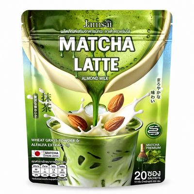 JAMSAI Matcha Latte Almond Milk — Sugar-Free Matcha Latte (20 Sachets) JAMSAI Matcha Latte Almond Milk — Sugar-Free Matcha Latte (20 Sachets)