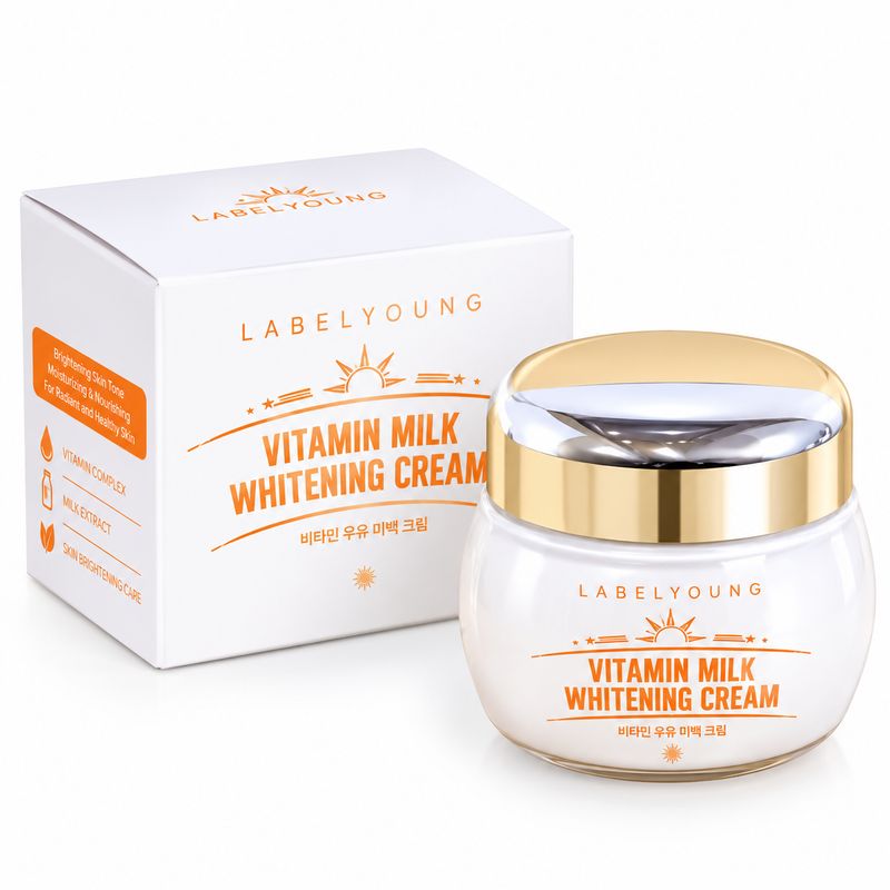 Label Young Vitamin Milk Whitening Cream Lightening Brightening Skin 55g