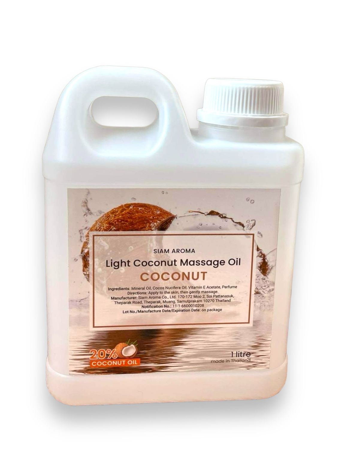 Light Coconut Massage Oil Coconut 1 Liter