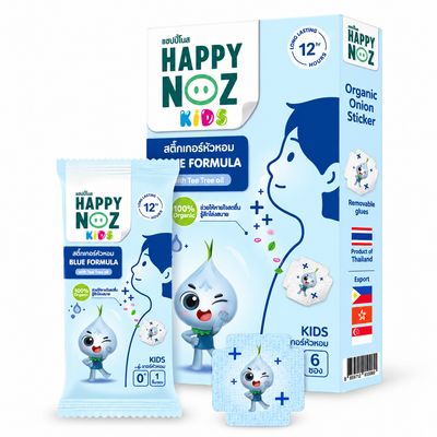 Organic Onion Sticker Happy Noz Blue Formula Kids (6 Pcs) Organic Onion Sticker Happy Noz Blue Formula Kids (6 Pcs)
