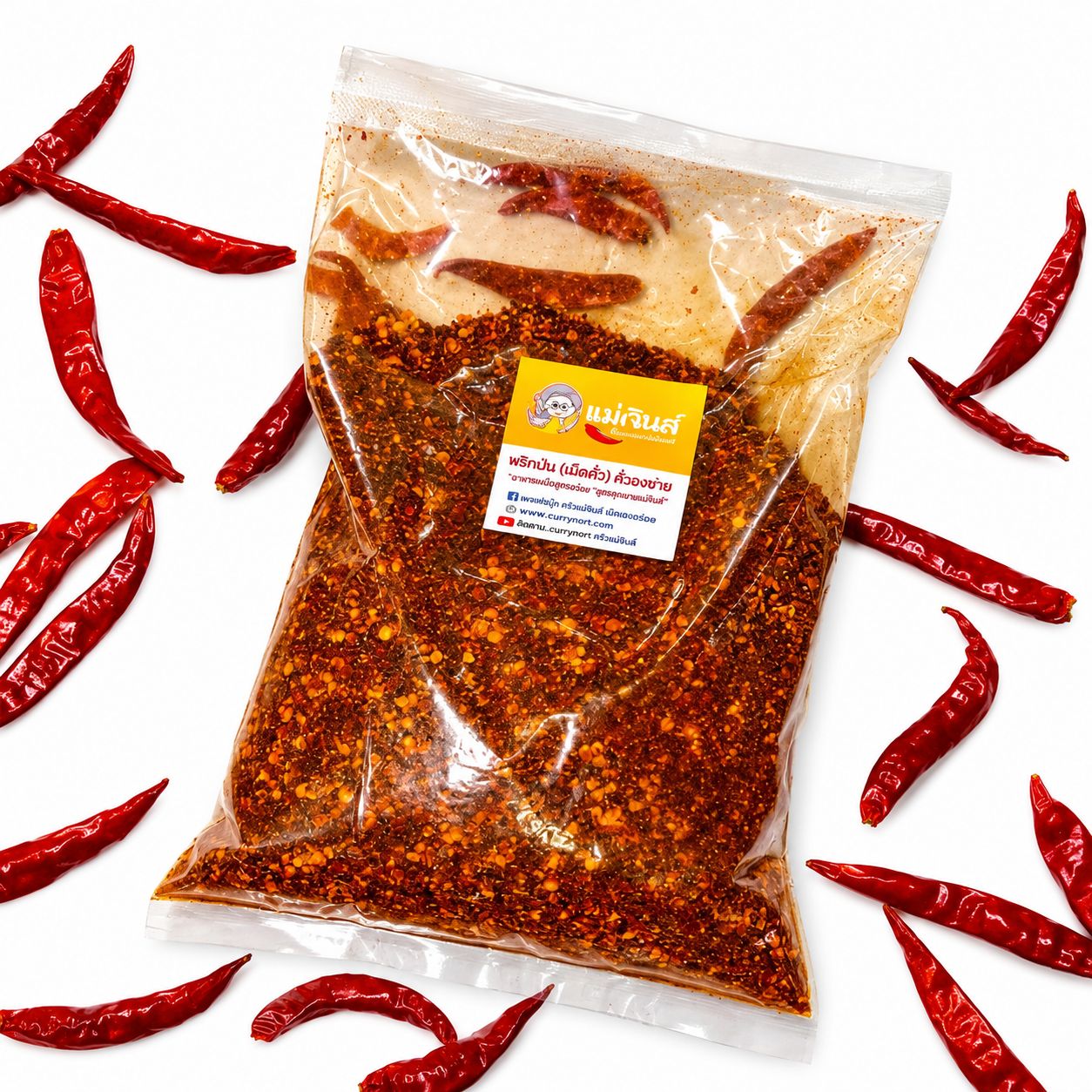 Original Thai  Ground Chilli traditional Homemade 500g Very Hot and Spicy