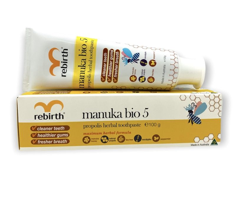 Rebirth Manuka Bio 5 Propolis Herbal Toothpaste 100g