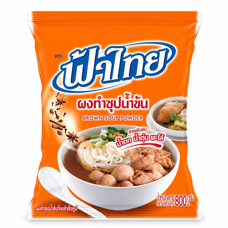 Fah Thai instant Brown Soup Powder 850g For Noodle Soup Or Any Soup Fah Thai instant Brown Soup Powder 850g For Noodle Soup Or Any Soup
