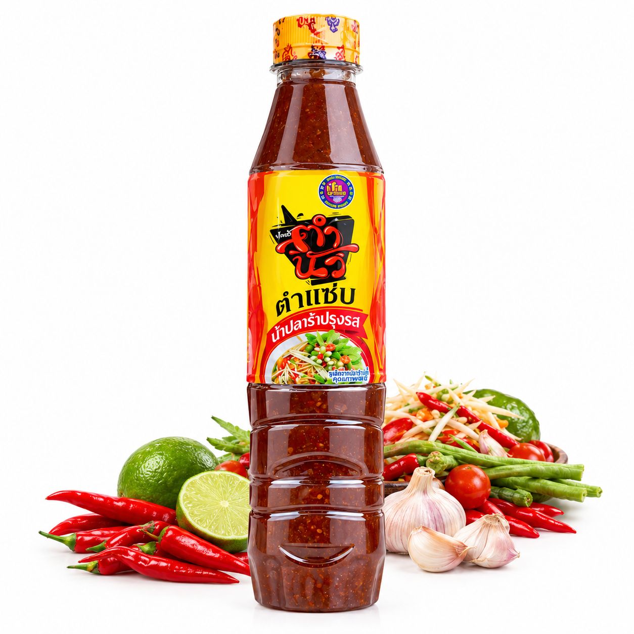 Tumnua Pickled E-Sarn Seasoning Fish Sauce Papaya Salad Somtam Thai  Food 350ml