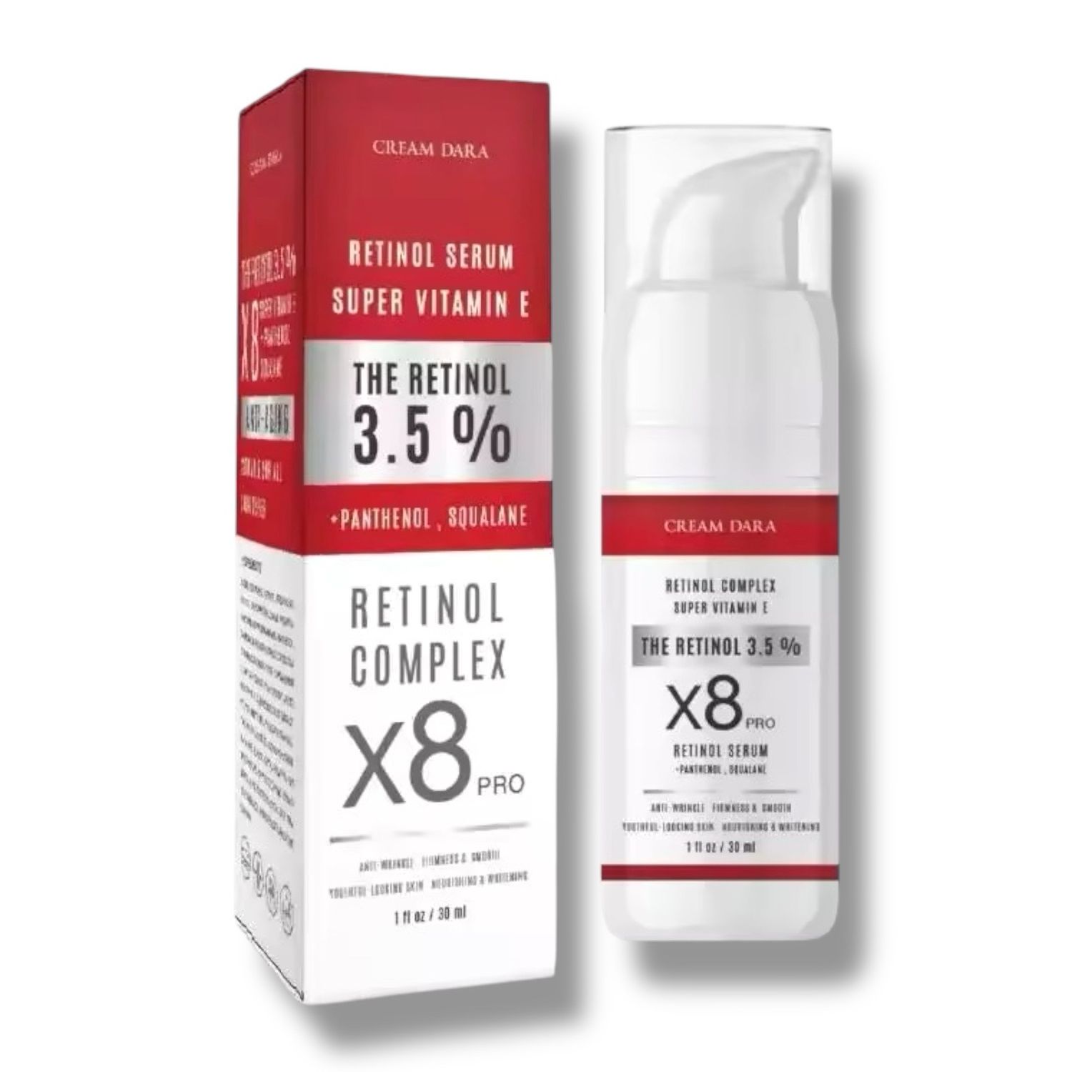 Cream Dara Retinal Vit-A Complex X8 Pro Serum 30ml — Intense Formula Cream Dara Retinal Vit-A Complex X8 Pro Serum 30ml — Intense Formula