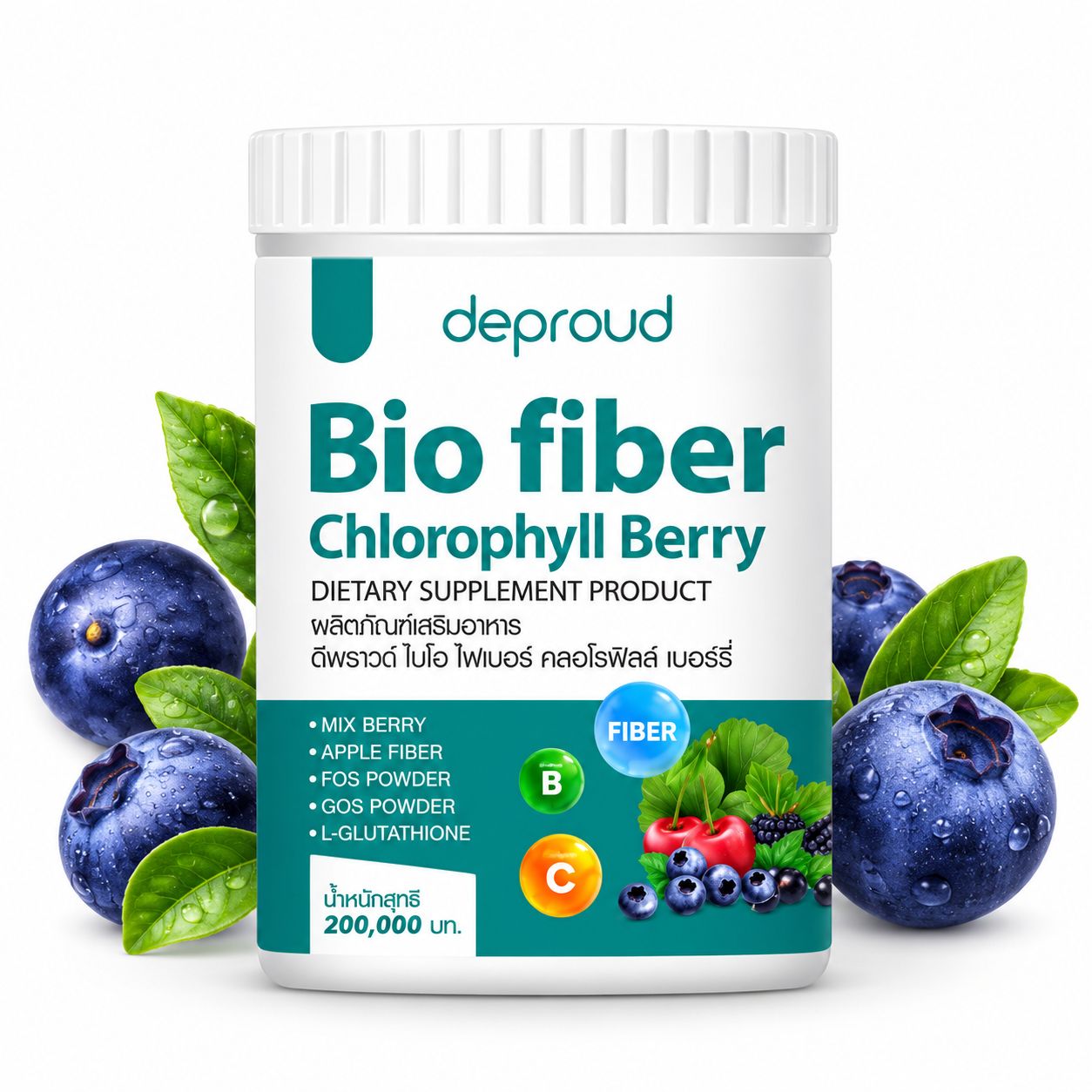 Deproud Bio Fiber Chlorophyll Berry (200g)