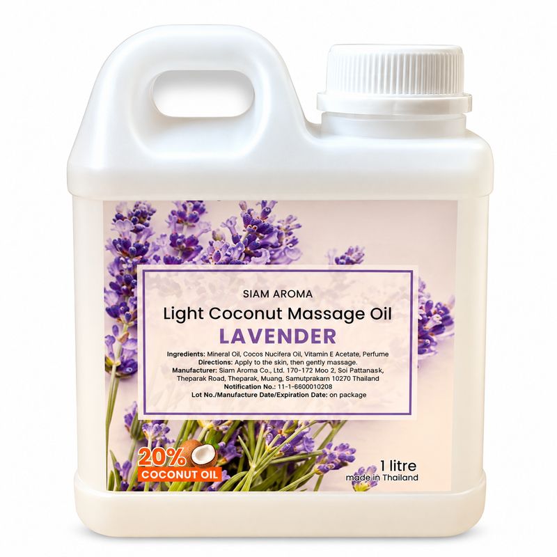Light Coconut Massage Oil Lavender 1 Liter Light Coconut Massage Oil Lavender 1 Liter
