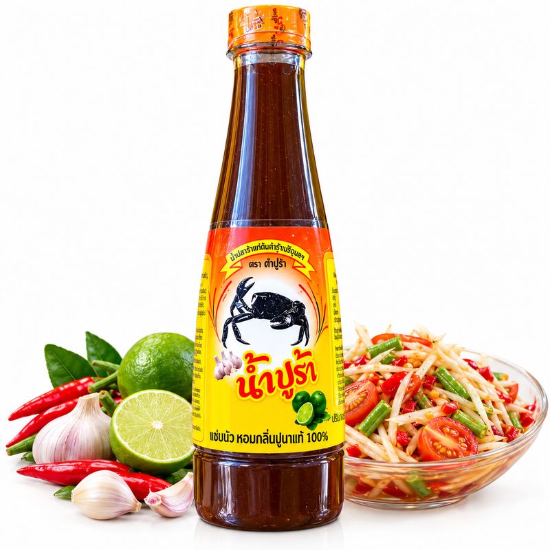 Naam Pura Uraiya E-Sarn Seasoning Crab and Fish Sauce Papaya Salad Somtam Thai Food 400ml Naam Pura Uraiya E-Sarn Seasoning Crab and Fish Sauce Papaya Salad Somtam Thai Food 400ml