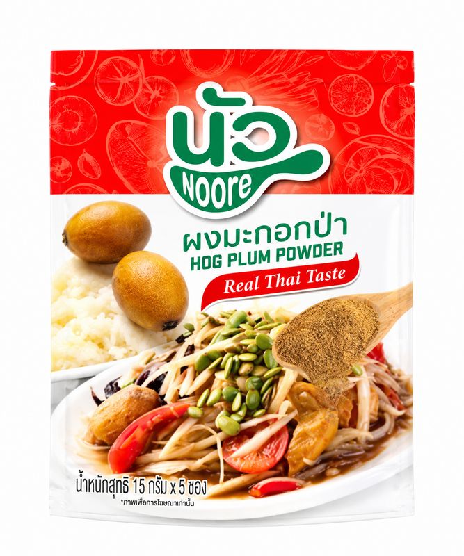 Noore Wild Hog Plum Powder 25g For Papaya Salad, Esan Soup Noore Wild Hog Plum Powder 25g For Papaya Salad, Esan Soup
