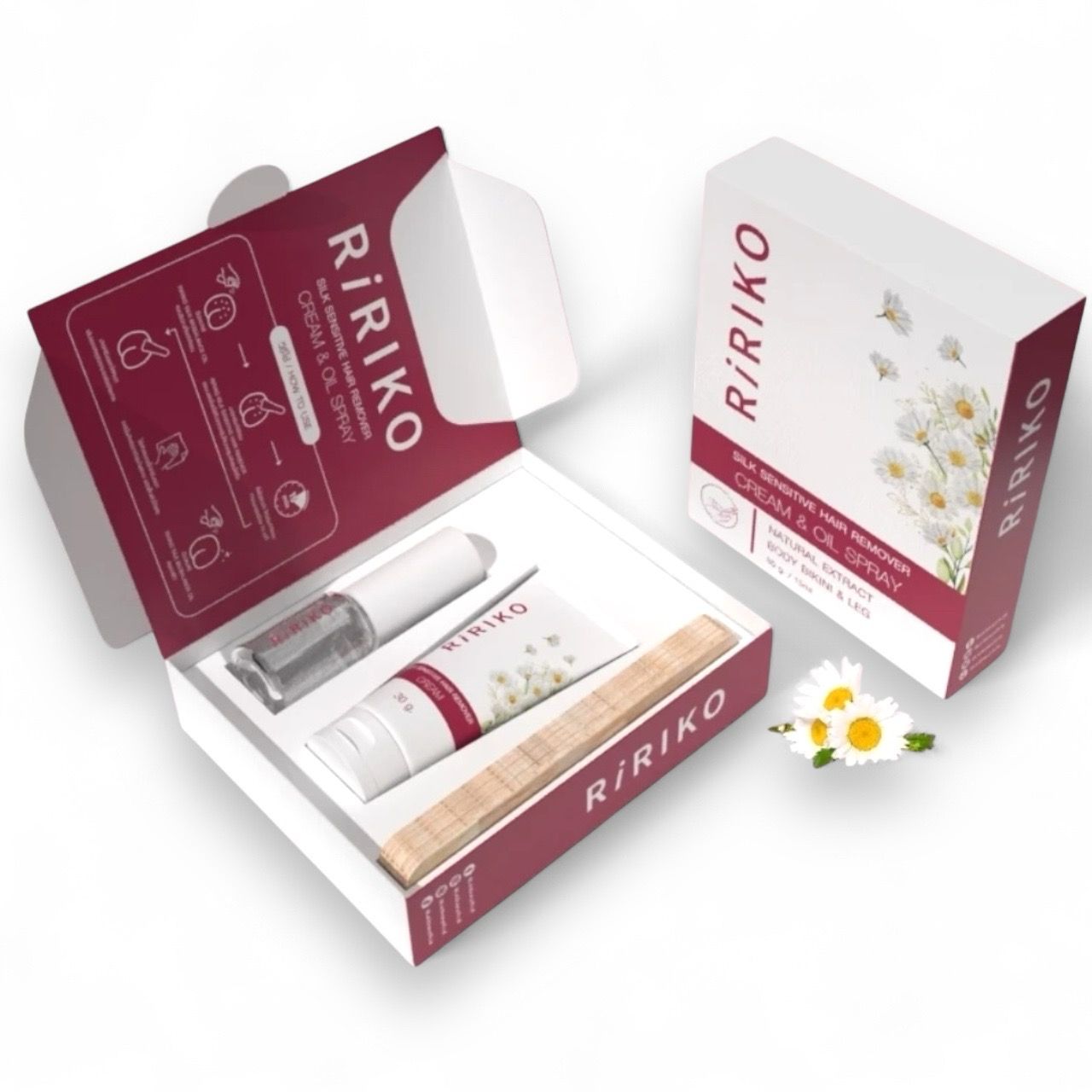 RIRIKO Silk Sensitive Hair Remover Cream & Oil Spray RIRIKO Silk Sensitive Hair Remover Cream & Oil Spray