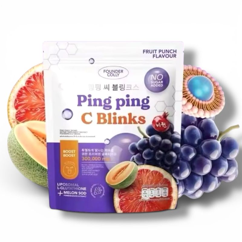Ping Ping C Blinks Liposomal L-Glutathione Melon SOD - 30 Sachets