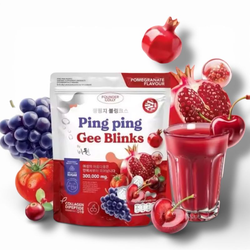 Ping Ping Gee Blinks Collagen Peptide Coenzyme Q10 – 30 Sachets