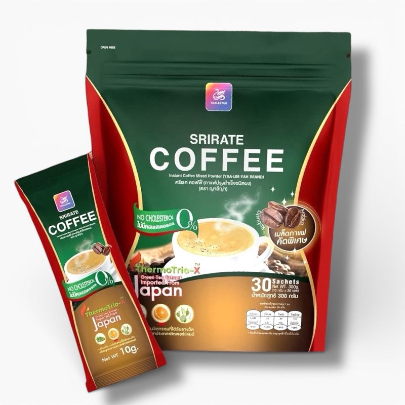 SRIRATE COFFEE Instant Coffee Mixed Powder – 30 Sachets