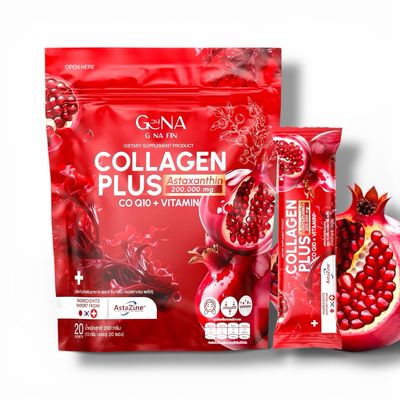 G NA FIN Collagen Plus Astaxanthin + CoQ10 + Vitamins (20 Sachets)