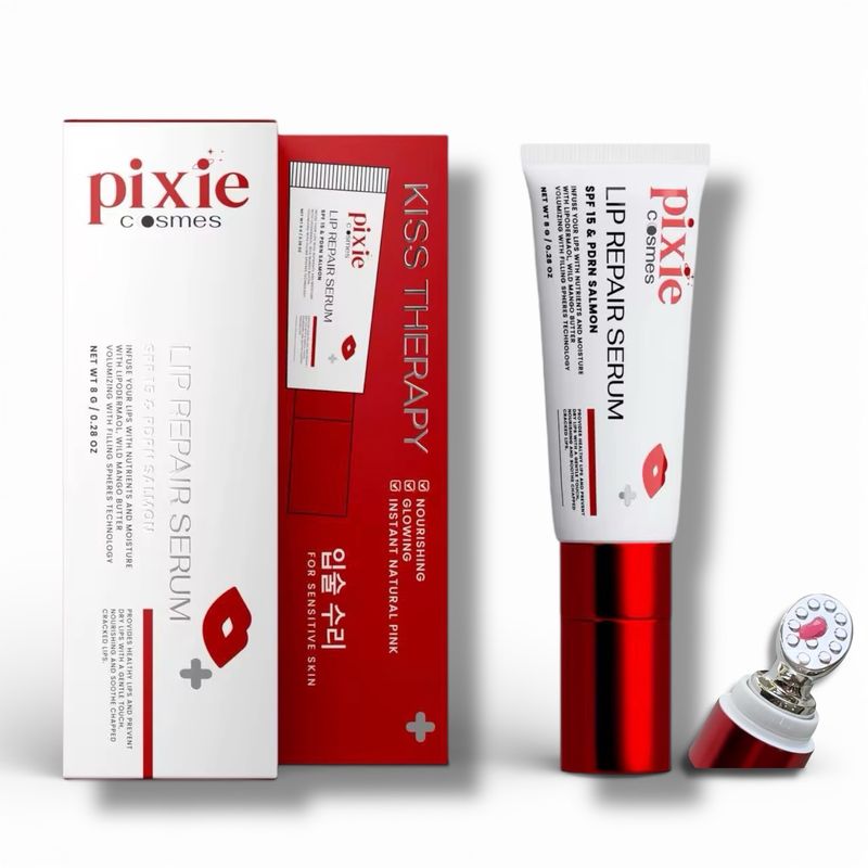 PIXIE KISS Lip Repair Serum SPF 15 & PDRN Salmon 8g (Massage Applicator)
