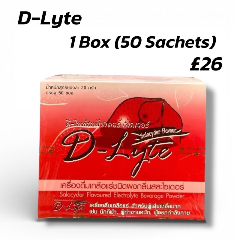 D-Lyte Electrolyte Beverage Salacider Flavour 50 Sachets / Pre-Order 2-3 Weeks
