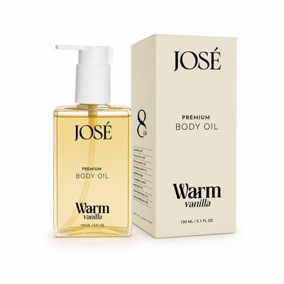 JOSE’ PREMIUM BODY OIL Warm Vanilla – 150ml JOSE’ PREMIUM BODY OIL Warm Vanilla – 150ml