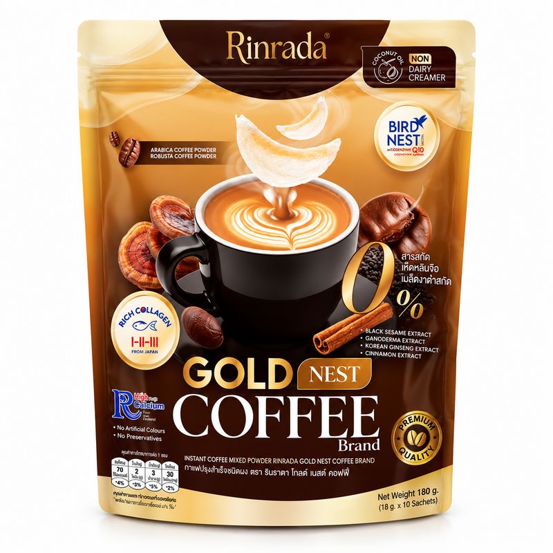 Rinrada Gold Nest Coffee – Premium 10 Sachets 