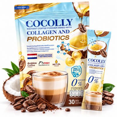 COCOLLY Collagen & Probiotics Coffee – Premium Instant Coffee 30 Sachets COCOLLY Collagen & Probiotics Coffee – Premium Instant Coffee 30 Sachets