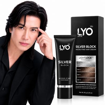LYO Silver Block Micro-Fine Hair Cream – Grey Hair Tone Enhancing Cream 65g LYO Silver Block Micro-Fine Hair Cream – Grey Hair Tone Enhancing Cream 65g