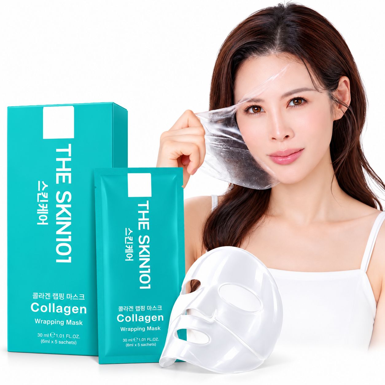 The SKIN101 Collagen Wrapping Mask – Korean Glass Skin Peel-Off Facial Mask 30ml 5 Sachets The SKIN101 Collagen Wrapping Mask – Korean Glass Skin Peel-Off Facial Mask 30ml 5 Sachets