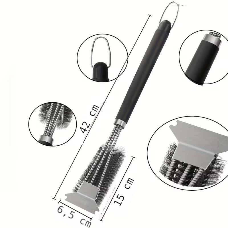 SZCZOTKA DO CZYSZCZENIA GRILA ZE SKROBACZKĄ