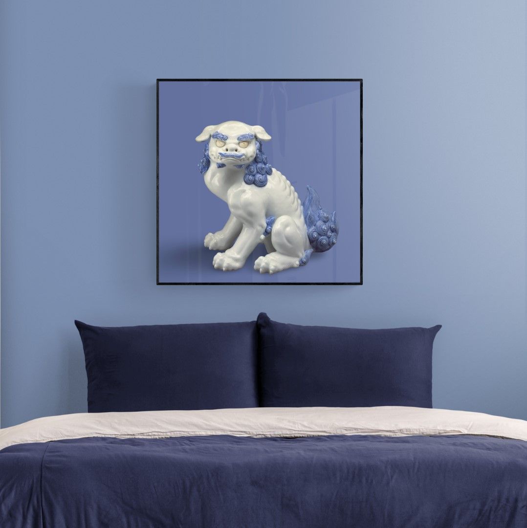 China - Chinese lion in blue and white – 18th century