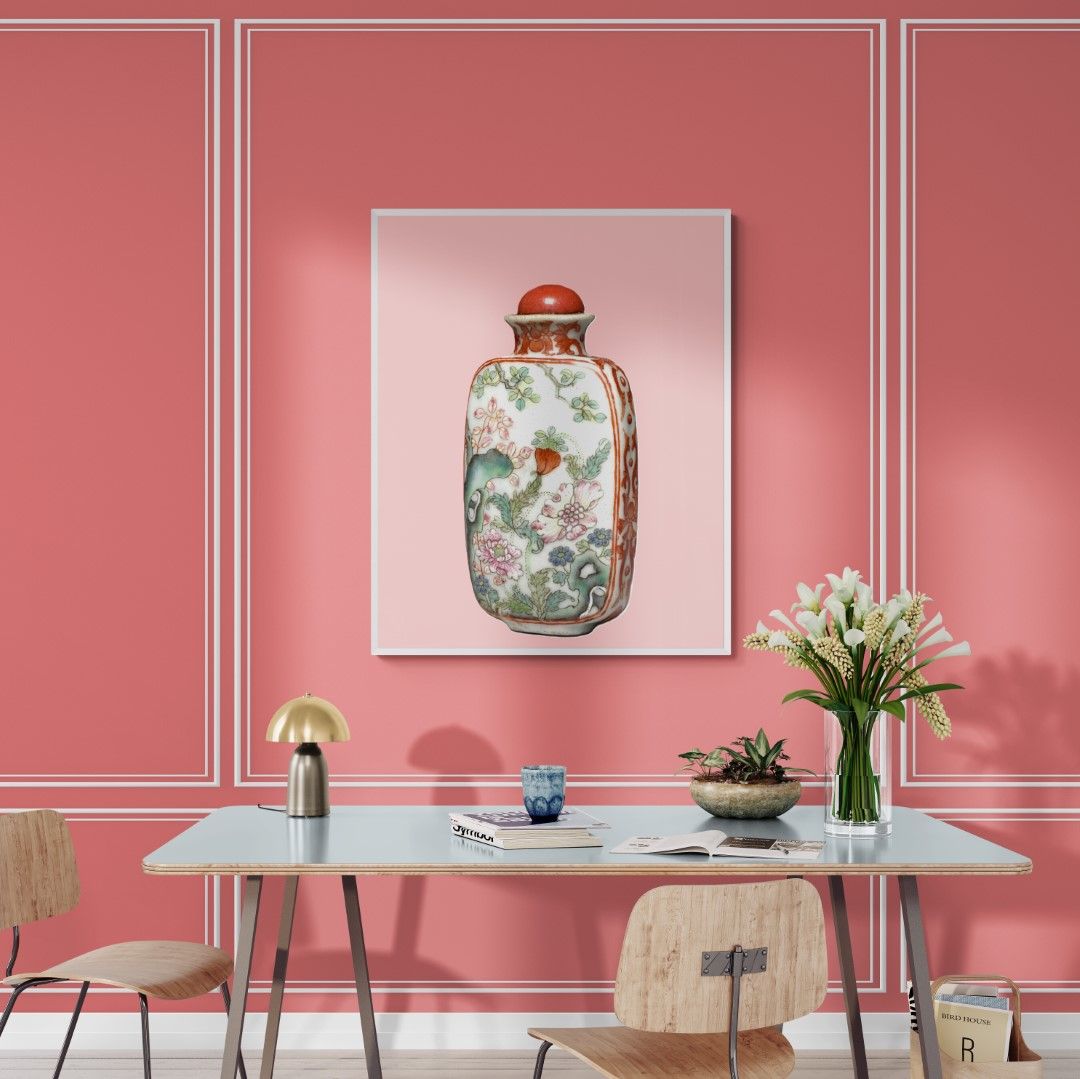 China – Snuff bottle – Porcelain - Quing dynasty, 1644-1912