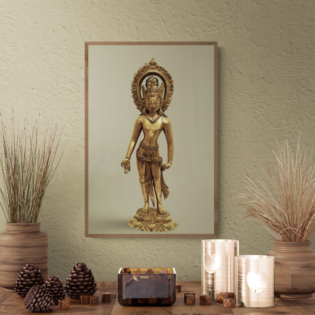 Tibet -  Padmapani – Gilt bronze, 7-8th century