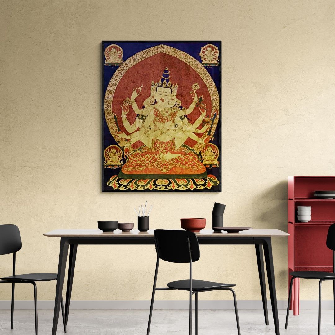 Tibet - A central tibetan thangka of Guhyasamaja Akshobhyavajra - 17-18th century