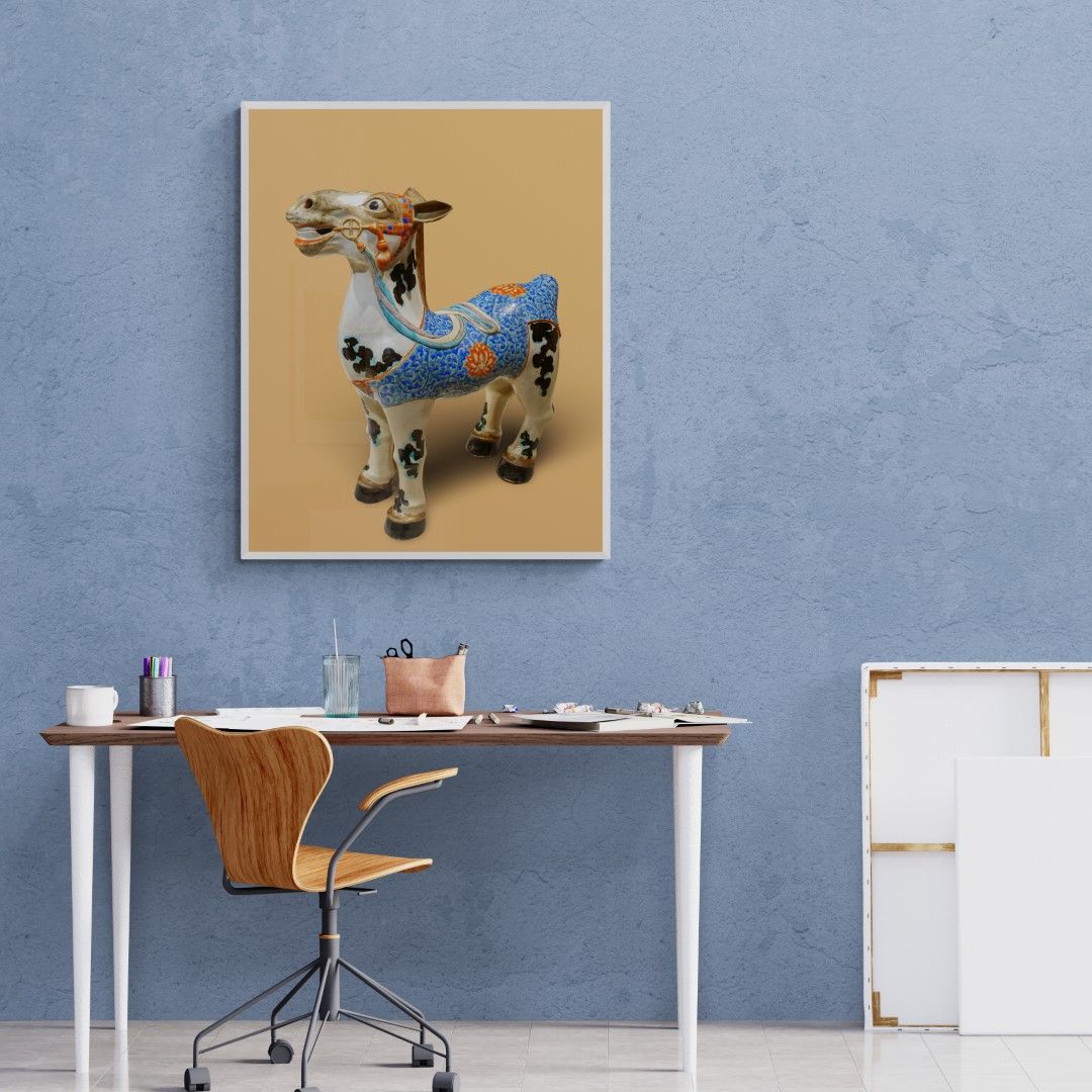 Japan - Porcelain figure of a donkey, Arita ware, late 17th century