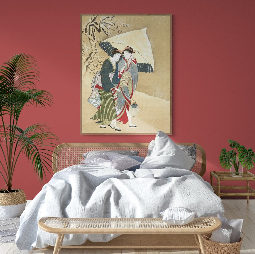 Japan – Geisha’s in the snow, 18-th century
