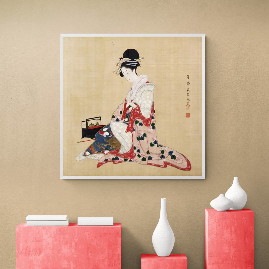 Japan – Geisha – Wall art – Courtesan, 18-19th century