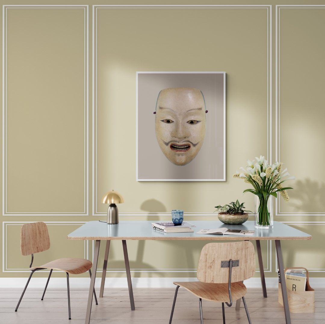 Japan - Shinto Noh mask, Ko-omote type, 18th-century