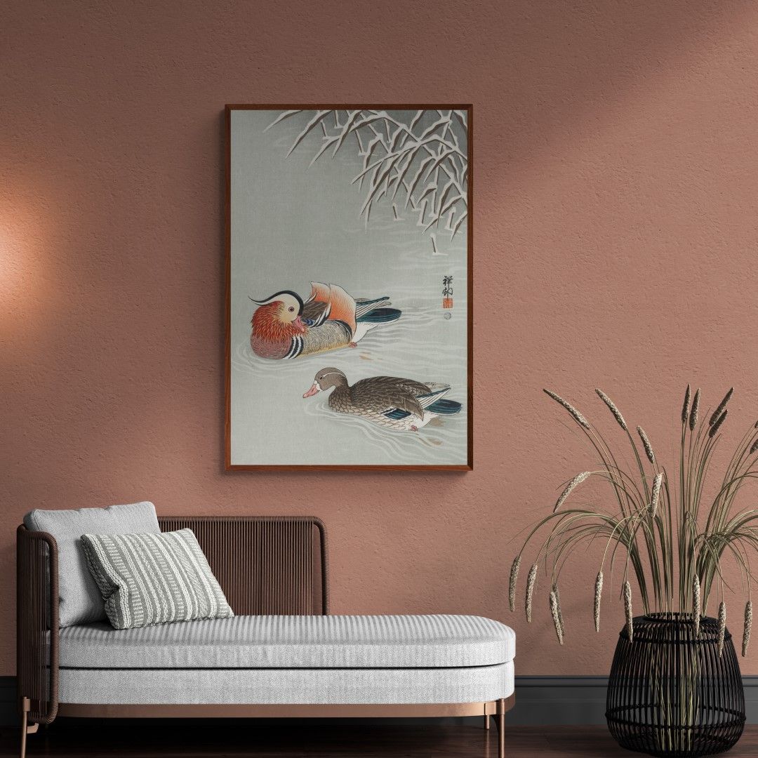 Japan – Painting – Mandarin ducks , earley 20th century