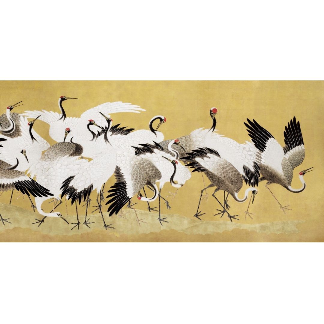 Japan – painting – Flock of cranes, 18th-century