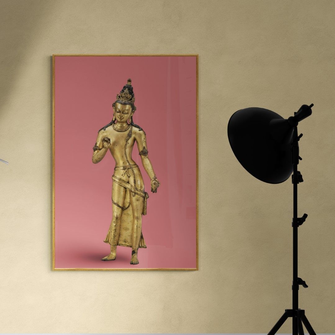 Nepal – Buddha’s & deities – The Bodhisattva Maitrea , gilded copper alloy -11th century