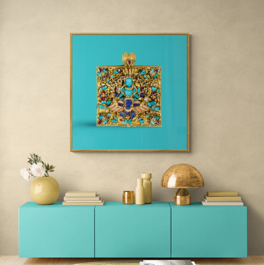 Nepal – Jewelry – Amulet case with Vishnu on Garuda, 17th-19th century Nepal – Jewelry – Amulet case with Vishnu on Garuda, 17th-19th century