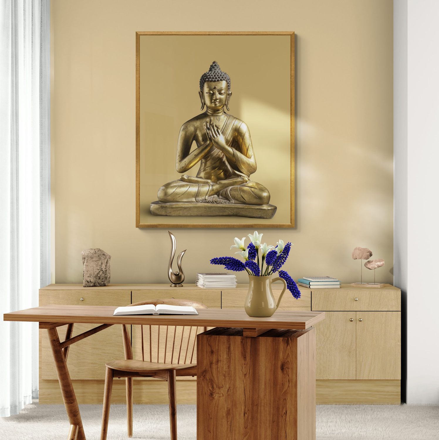 Thailand – Buddha’s & deities – Shuradatta, the Buddha of almsgiving, bronze with gold